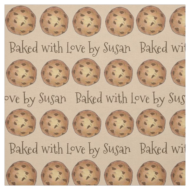 Gebacken mit Liebe Personalisierte Schokolade Chip Stoff (Muster)
