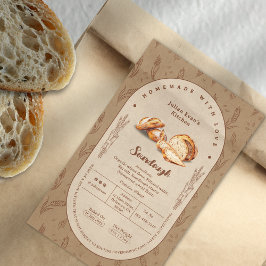 Gebacken mit Liebe Sourdough Hütte Food Law Label Rechteckiger Aufkleber