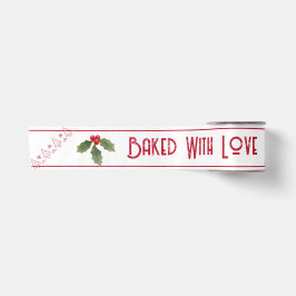 Gebacken mit Liebe Typografie Weihnachten Weihnach Satinband