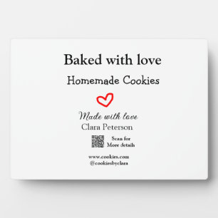 Gebacken mit Liebe Zuhause Cookies hinzufügen QR m Fotoplatte