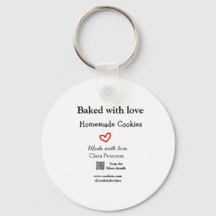 Gebacken mit Liebe Zuhause Cookies hinzufügen QR m Schlüsselanhänger