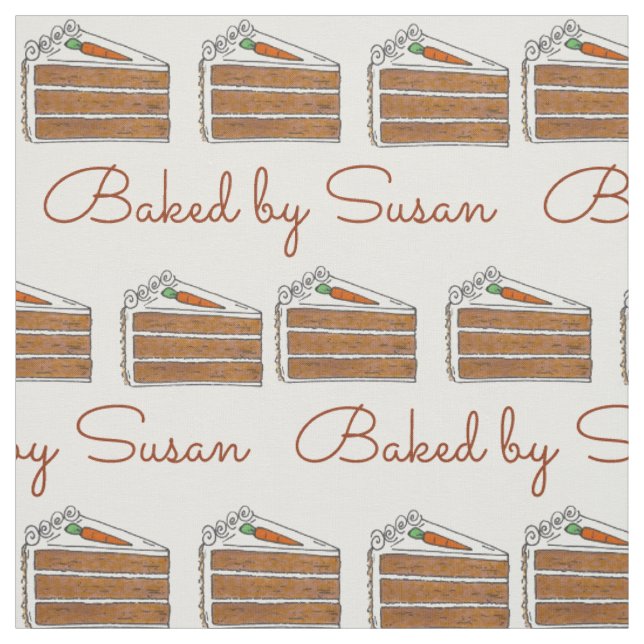 Gebacken mit Personalisiertem Karottenkuchen Stoff (Muster)
