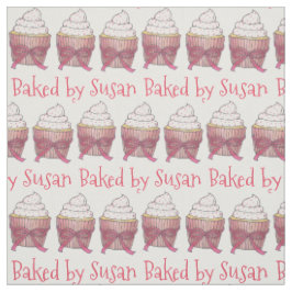 Gebacken von Personalisiert rosa Mattiertem Cupcak Stoff