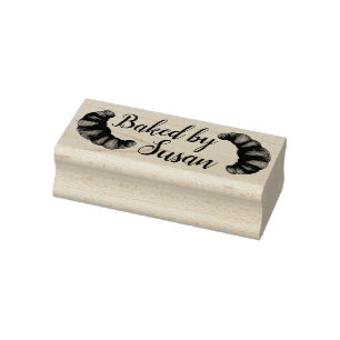 Gebacken von Personalisiertem französischem Croiss Gummistempel