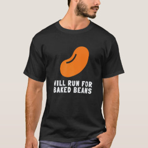Gebackene Bohnen Dosenbohnen und vegetarisch vegan T-Shirt
