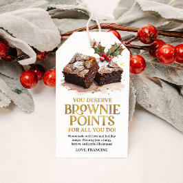Gebackene Brownies Weihnachts Süße Leckerei Geschenkanhänger