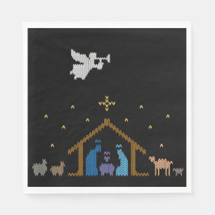 Gebackene Krippe - Ugly Christmas Sweater - Angel Serviette