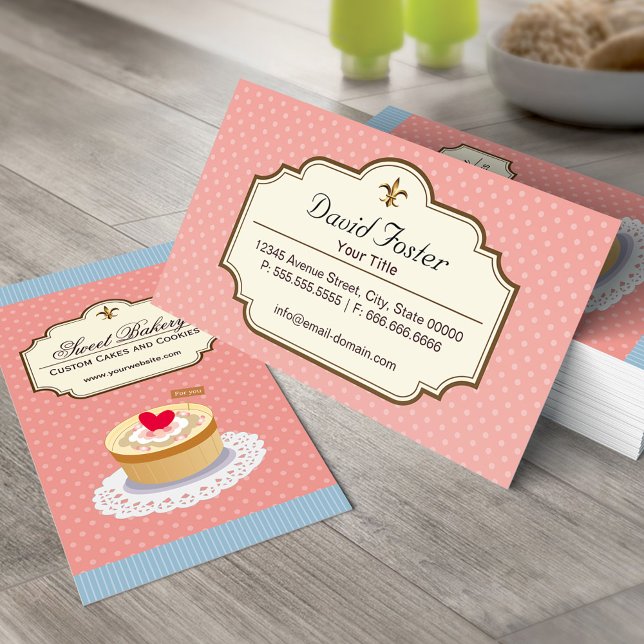 Gebackene Kuchen und Cookies Dessert Bäckerei Shop Visitenkarte (Von Creator hochgeladen)