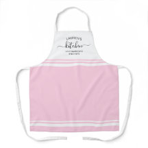 Gebackene Schürze in rosa Streifen