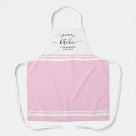 Gebackene Schürze in rosa Streifen