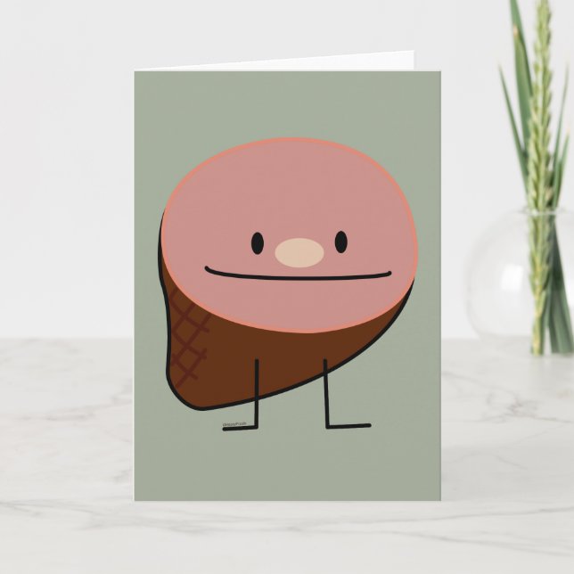 Gebackenes geräuchertes Schweinefleisch des Feiertagskarte (Vorderseite)