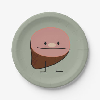 Gebackenes geräuchertes Schweinefleisch des Pappteller