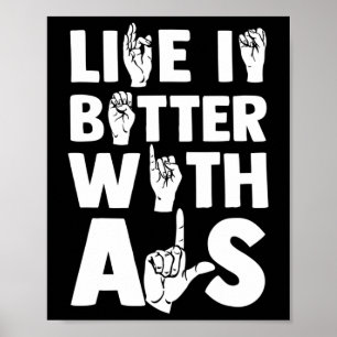 Gebärdensprachbewusstsein und Gebärdensprache für  Poster