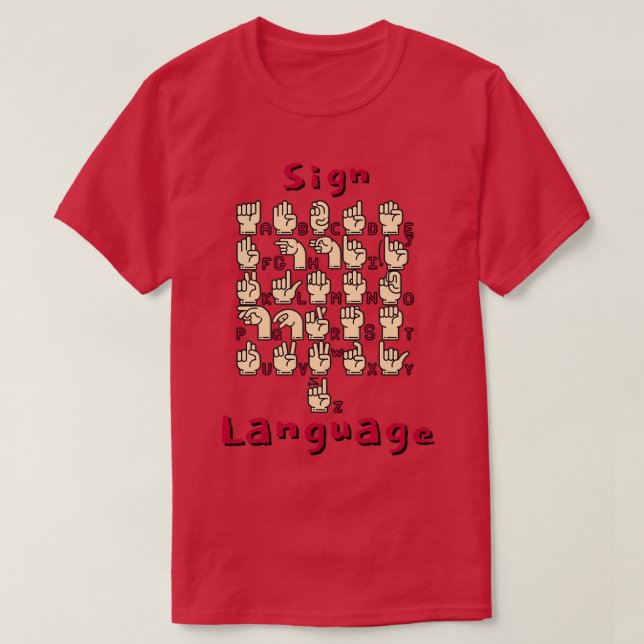 Gebärdensprache 10 T-Shirt (Design vorne)