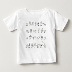 Gebärdensprache-Alphabet Baby T-shirt