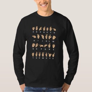 Gebärdensprache ASL Alphabet Deaf Geschenk T-Shirt