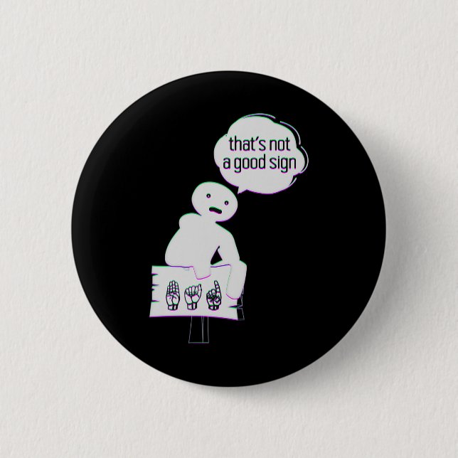 Gebärdensprache ASL American Hand Talking Awarenes Button (Vorderseite)