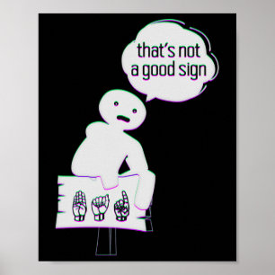 Gebärdensprache Asl Amerikanische Hand Sprachbewus Poster