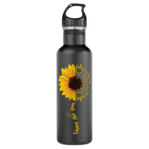 Gebärdensprache - ASL - Amerikanische Sonnenblume  Edelstahlflasche