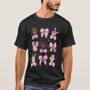Gebärdensprache ASL Gehörlosenlehrer Ich liebe dic T-Shirt
