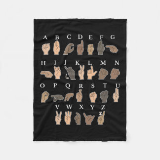Gebärdensprache Asl Hand Gesture Taube Bewusstsein Fleecedecke