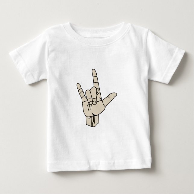 Gebärdensprache Baby T-shirt (Vorderseite)