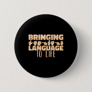 Gebärdensprache bringt Sprache zum Leben Button
