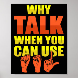Gebärdensprache Gehörlosigkeitsbewusstsein und ASL Poster