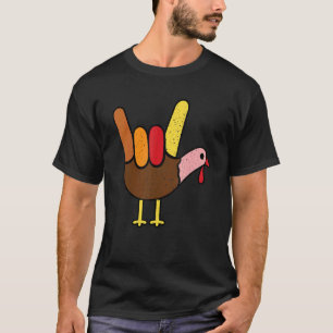 Gebärdensprache I Liebe Sie Erntedank Türkei Männe T-Shirt