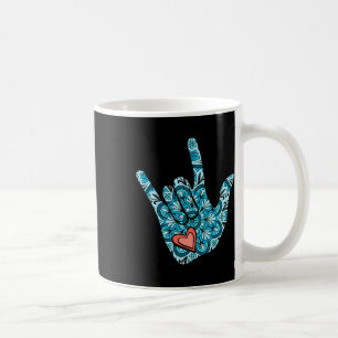 Gebärdensprache I Liebe You Gesture Heart Deaf Awa Kaffeetasse