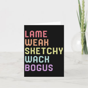 Gebärdensprache Lame Schwach Asl Slang Tee Gehörlo Karte