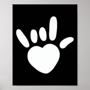 Gebärdensprache Liebe American Sign Language Gehör Poster