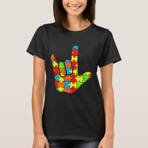 Gebärdensprache Liebe ASL Autismus Geschenk Bewuss T-Shirt