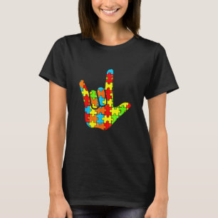 Gebärdensprache Liebe Zeichen La Nguage Autismus-B T-Shirt