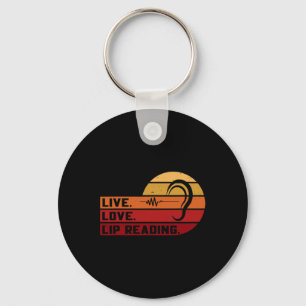 Gebärdensprache Live Liebe Lippenlesen Gebärdenspr Schlüsselanhänger