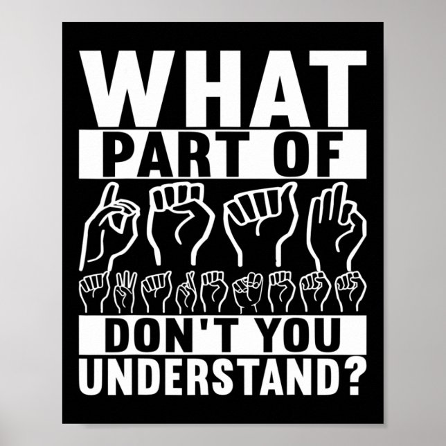 Gebärdensprache Poster (Vorne)