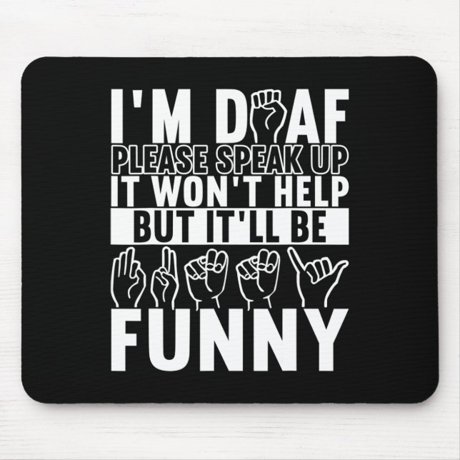 Gebärdensprache - Taubenbewusstsein 10 Mousepad (Vorne)