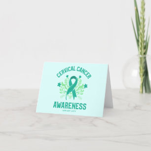 Gebärmutterhalskrebs-Bewusstsein Blumenkohl Aquama Dankeskarte