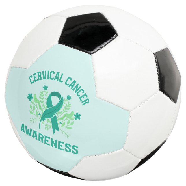 Gebärmutterhalskrebs-Bewusstsein Blumenkohl Aquama Fußball (Dreiviertel)