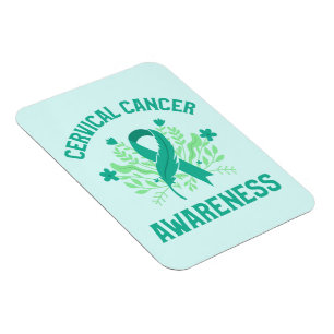 Gebärmutterhalskrebs-Bewusstsein Blumenkohl Aquama Magnet