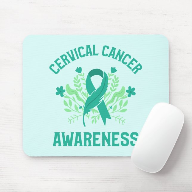 Gebärmutterhalskrebs-Bewusstsein Blumenkohl Aquama Mousepad (Mit Mouse)