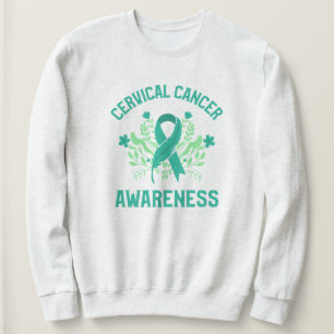 Gebärmutterhalskrebs-Bewusstsein Blumenkohl Aquama Sweatshirt