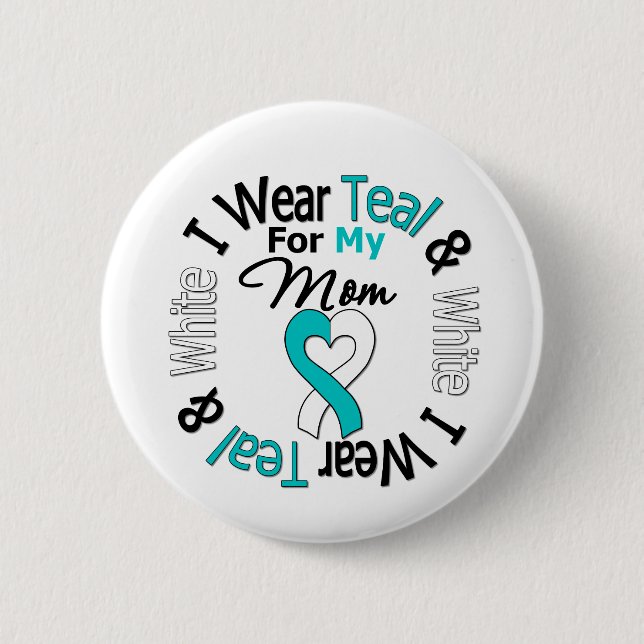 Gebärmutterhalskrebs für meine Mama Button (Vorderseite)