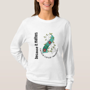 Gebärmutterkrebs-Blumen-Band 3 T-Shirt