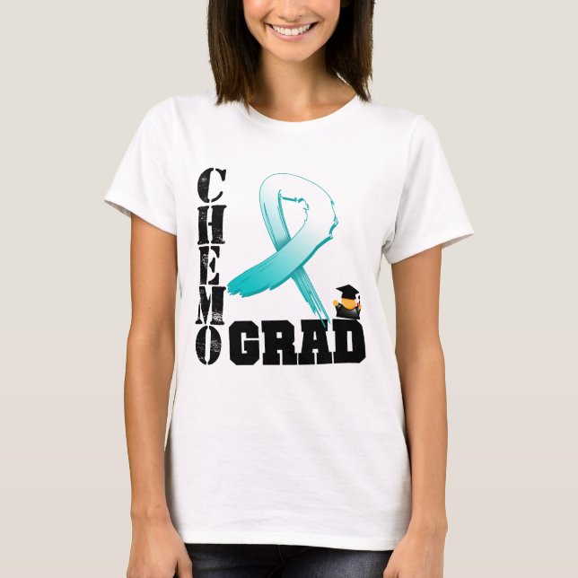 Gebärmutterkrebs Chemo Absolvent T-Shirt (Vorderseite)