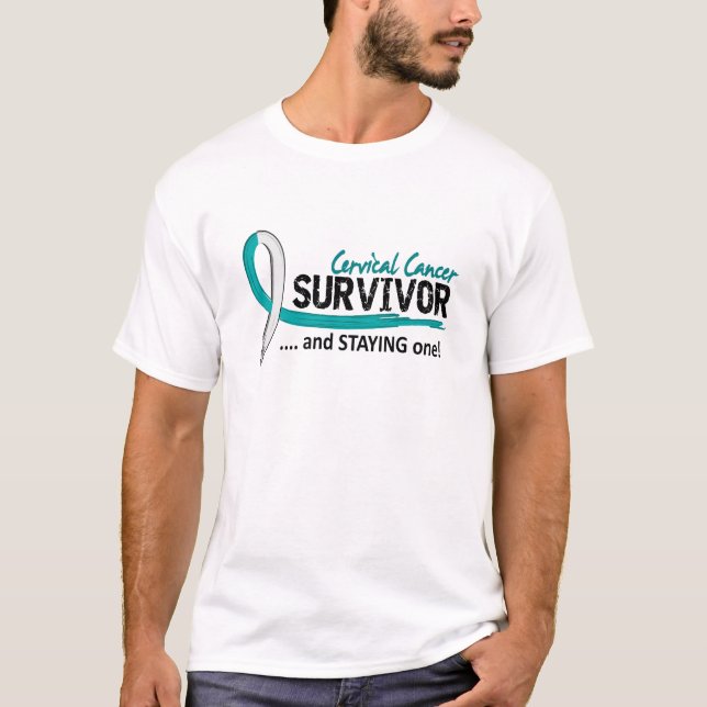 Gebärmutterkrebs des Überlebend-8 T-Shirt (Vorderseite)