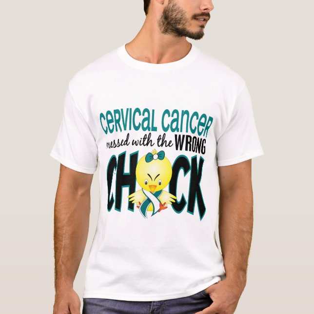 Gebärmutterkrebs verwirrt mit dem falschen Küken T-Shirt (Vorderseite)