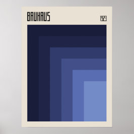 Gebäude 1923 | Retrodesign | Blue Shades Poster