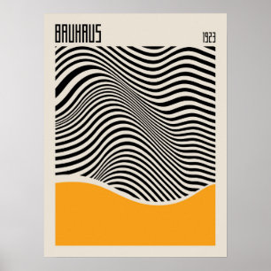Gebäude 1923   Retrodesign   Gelbes Poster