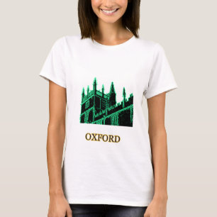 Gebäude 1986 Oxfords England windt sich Grün T-Shirt